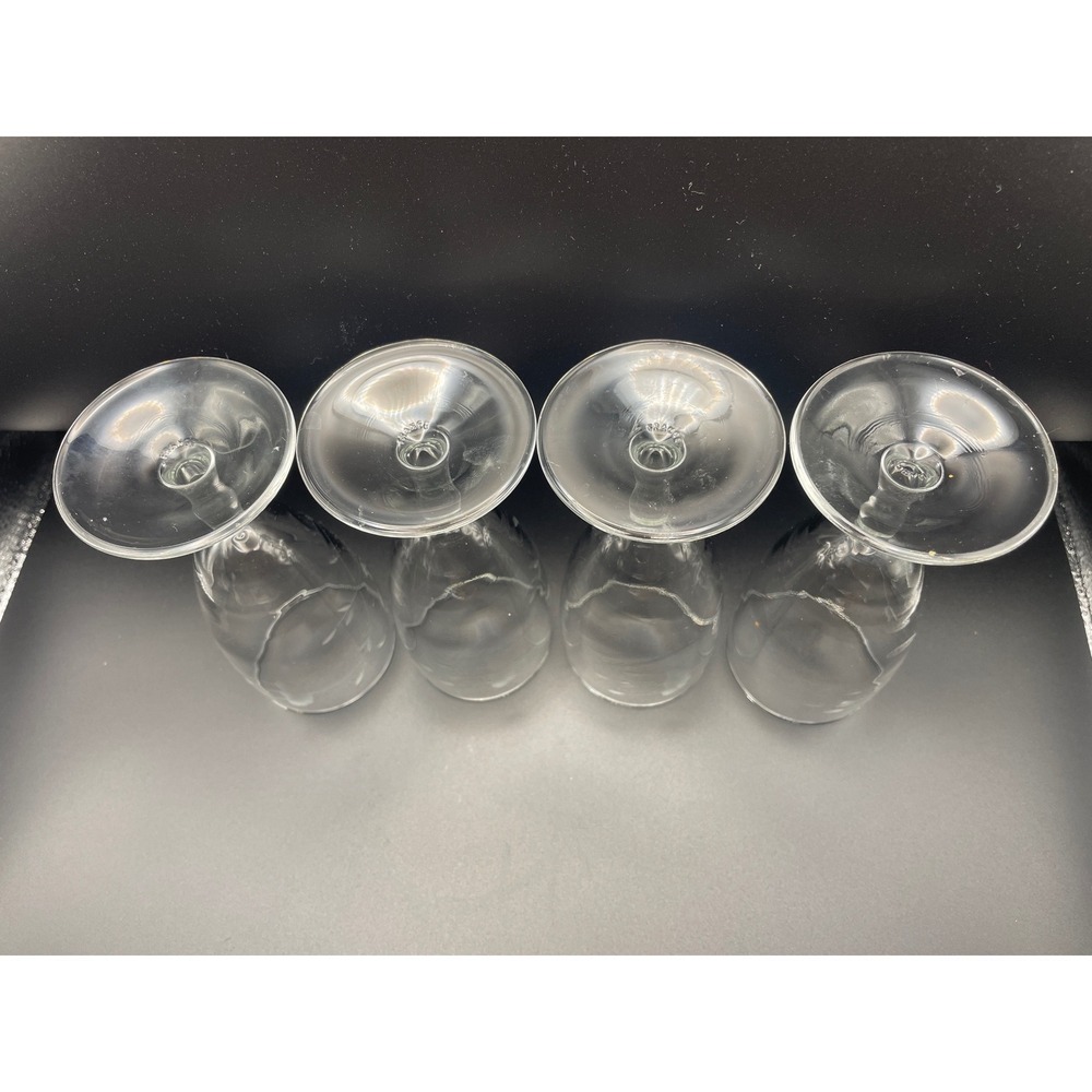 4 Vintage Princess House Heritage Floral Glass Wine Water Goblets Stemware 5" - Picture 5 of 5